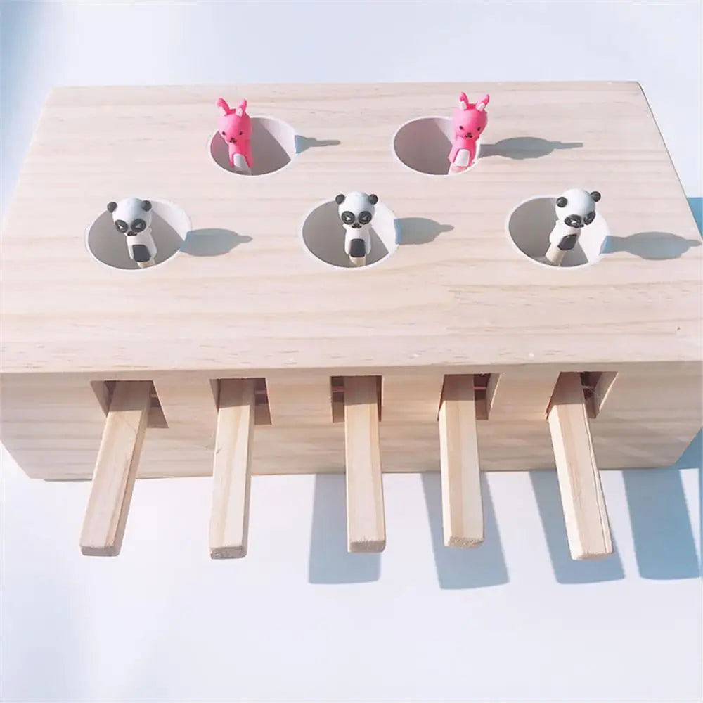 Interactive Wooden Cat Toy