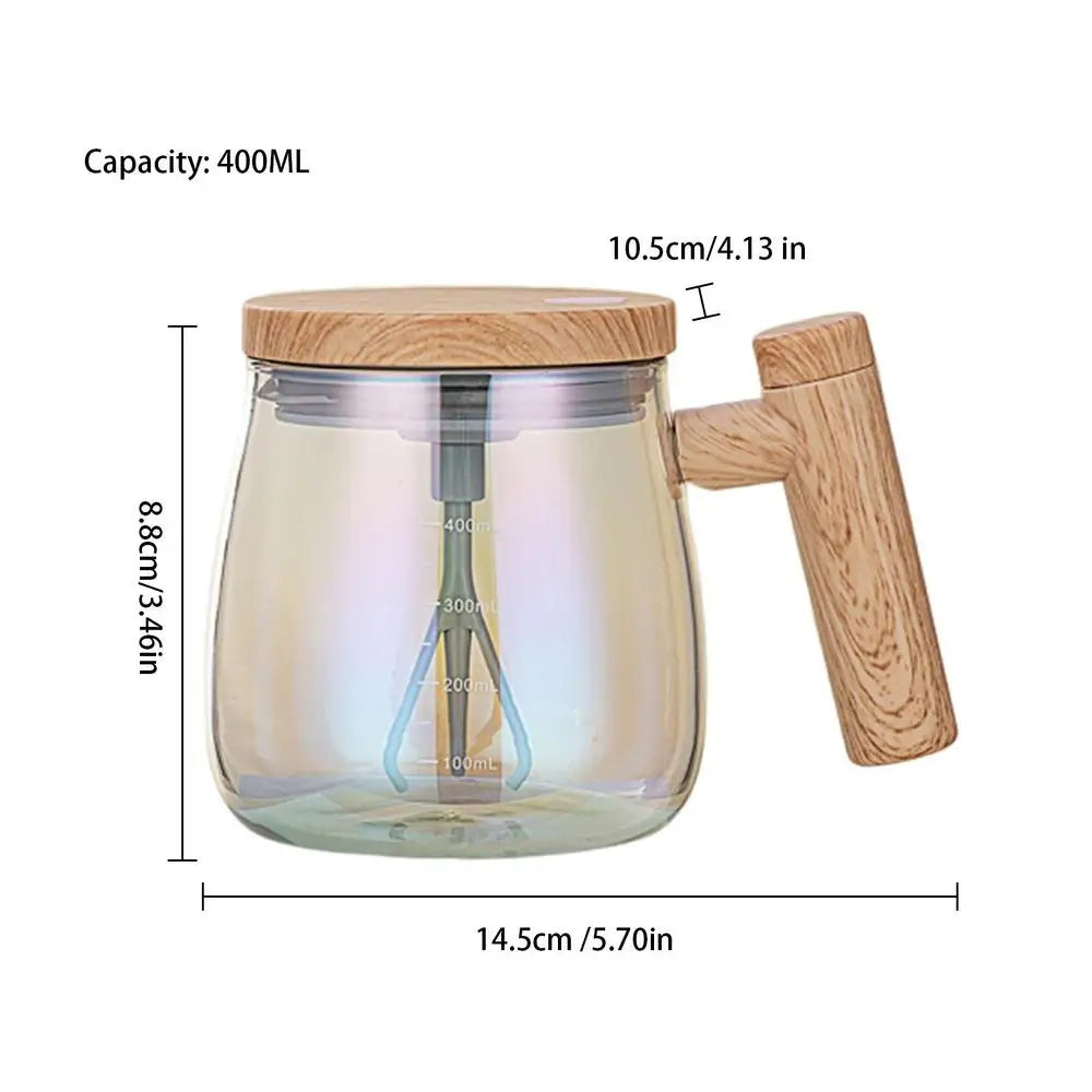 Automatic Self-Stirring Glass Mug