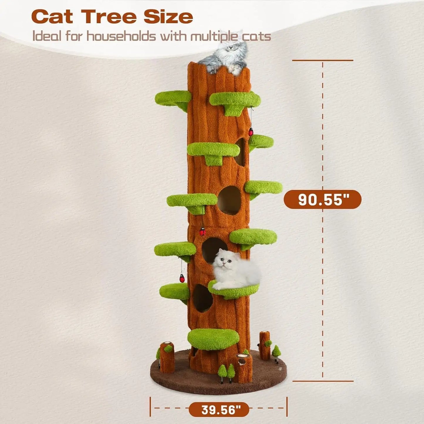 Luxury Wooden Cat Tree Tower