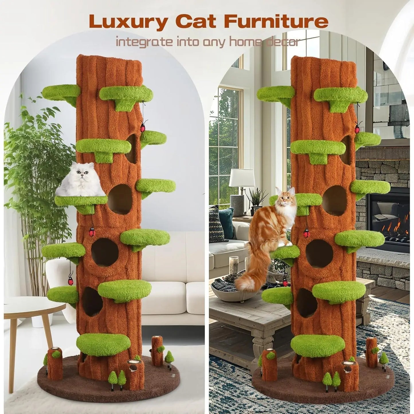 Luxury Wooden Cat Tree Tower