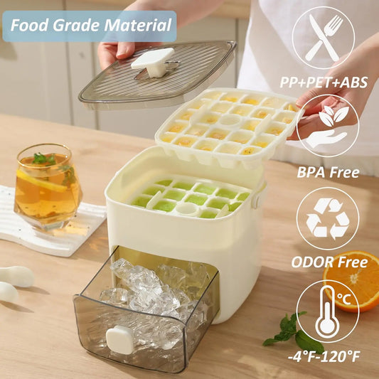 One-Touch Ice Cube Maker & Storage Box