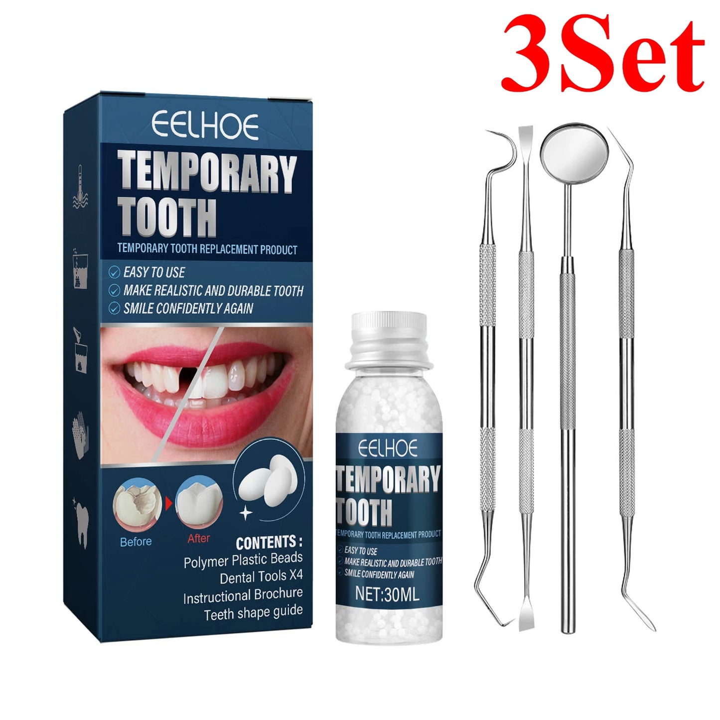 Temporary Tooth Repair Kit – Natural Resin Teeth Replacement Solution