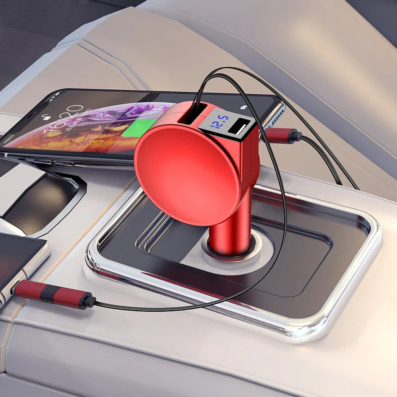 3-in-1 Retractable Car Charger