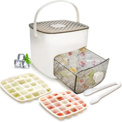 One-Touch Ice Cube Maker & Storage Box