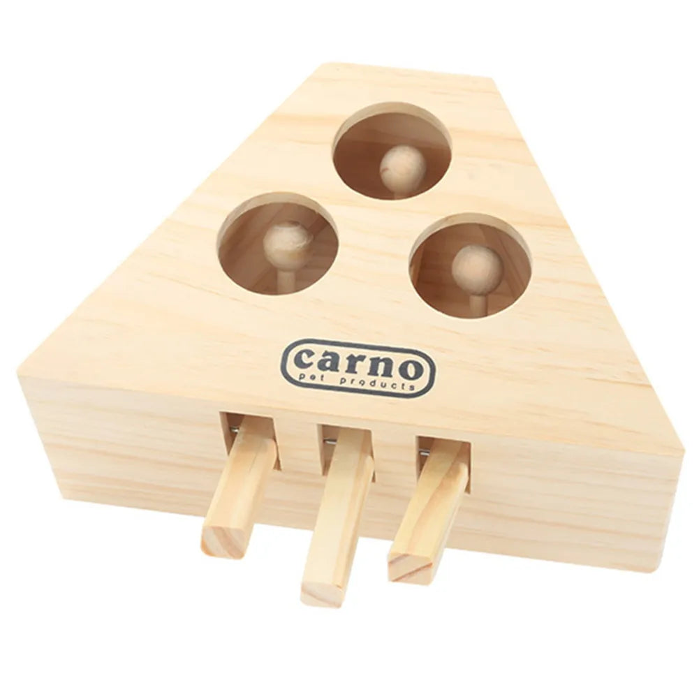 Interactive Wooden Cat Toy