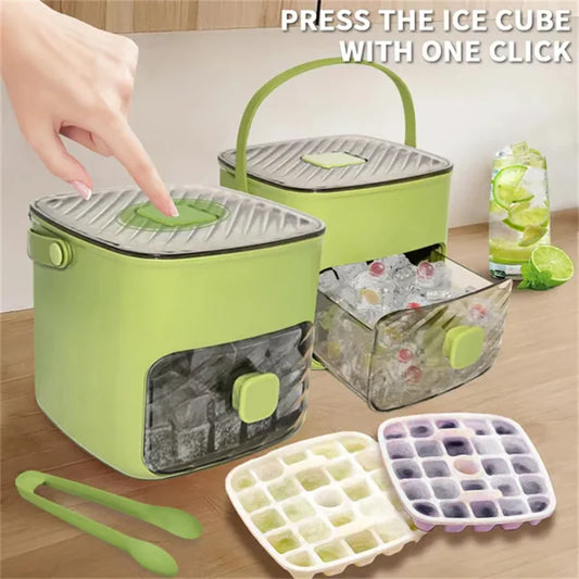 One-Touch Ice Cube Maker & Storage Box