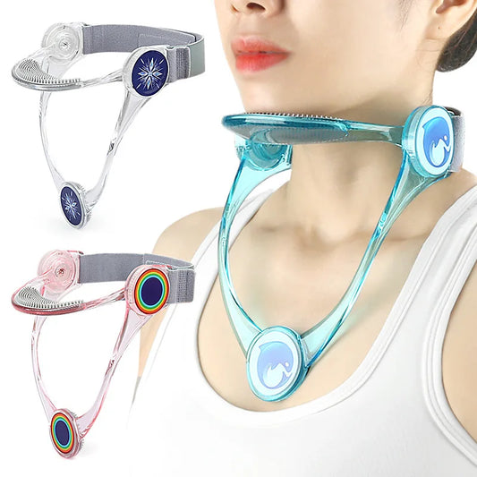 360° Adjustable Neck Support Brace – Silicone Comfort Lifting Band