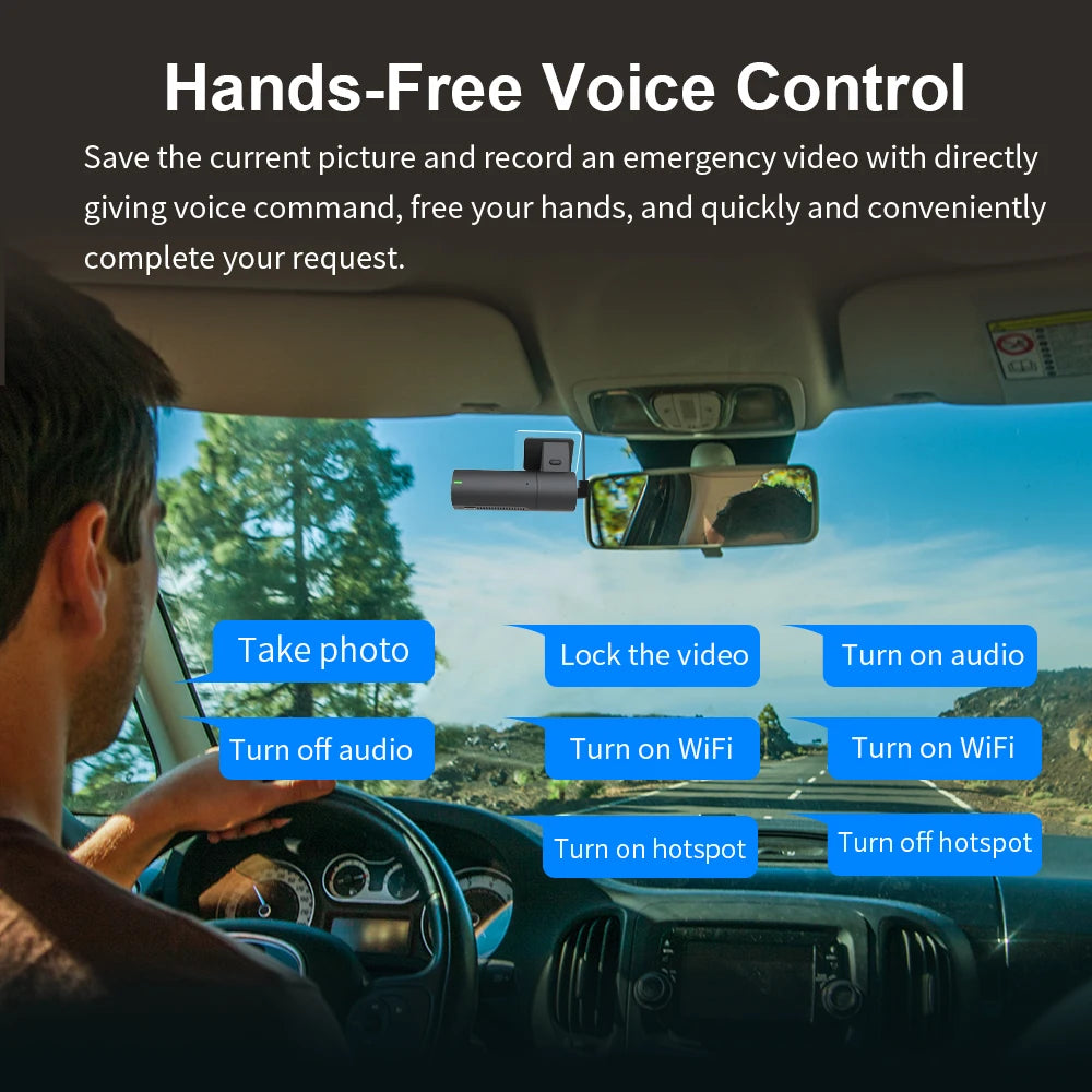2K Smart Voice Dashcam