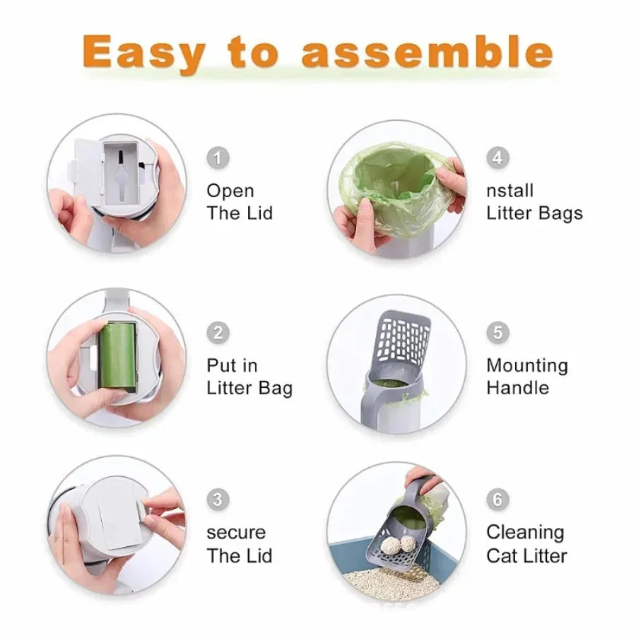 Cat Litter Scoop with Waste Container