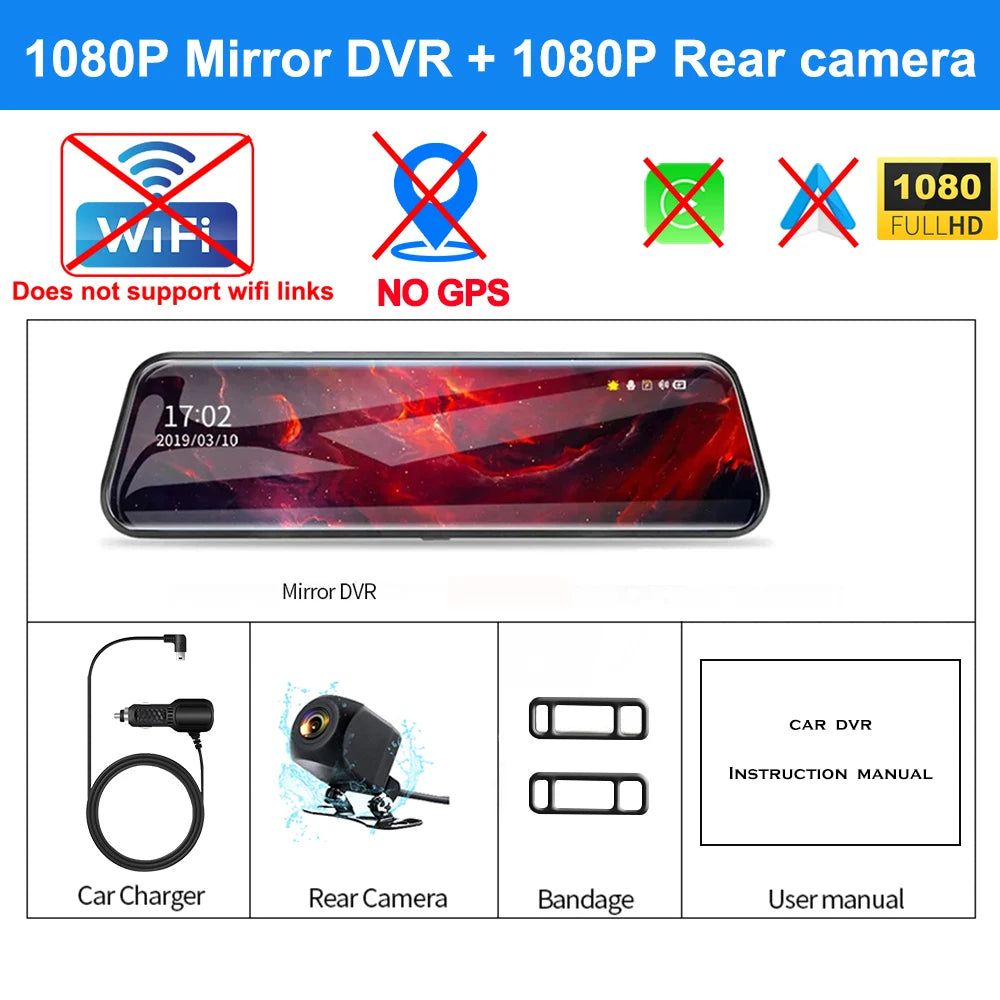 4K Smart Dash Mirror Cam