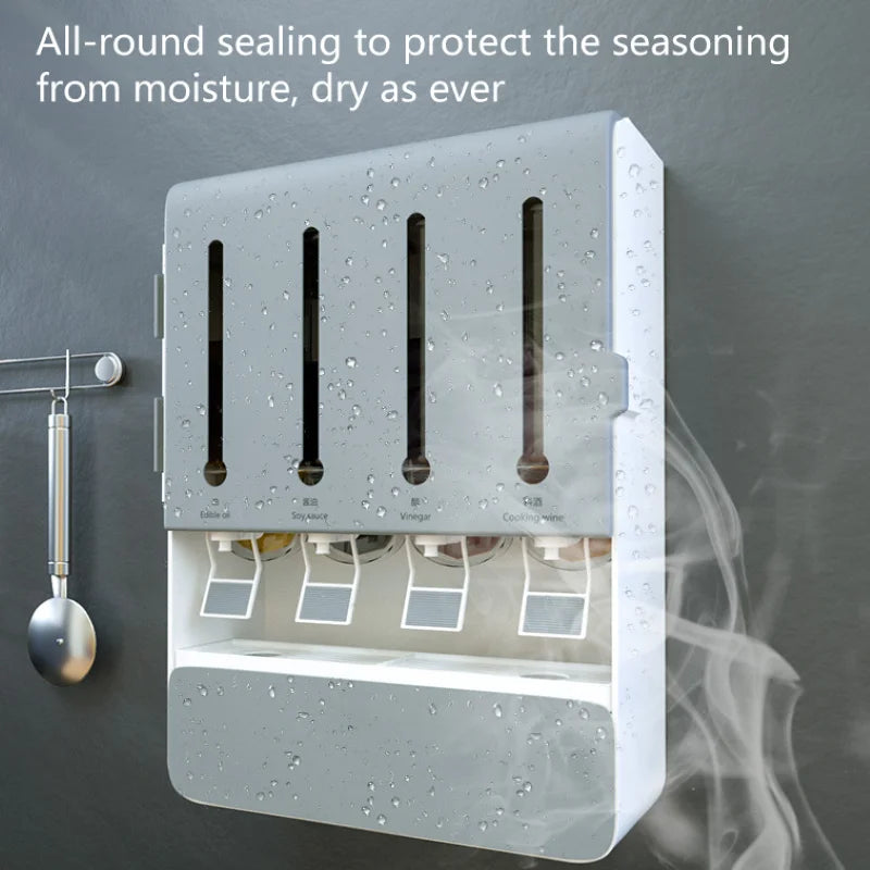 Wall-Mounted Seasoning & Oil Dispenser