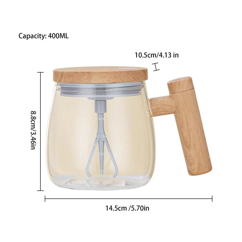 Automatic Self-Stirring Glass Mug