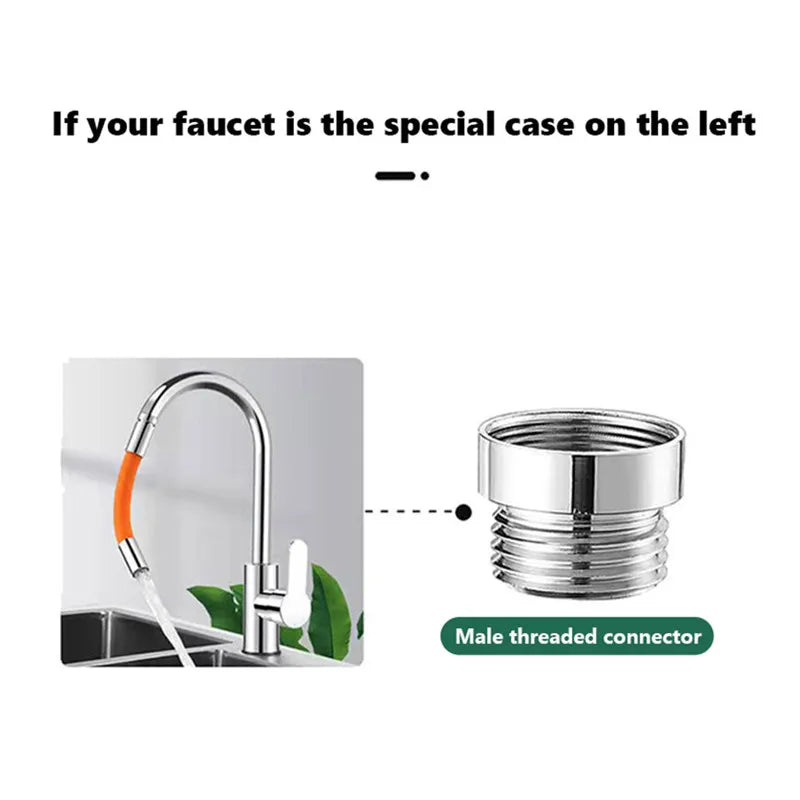 Flexible 360° Rotatable Faucet Extension Tube