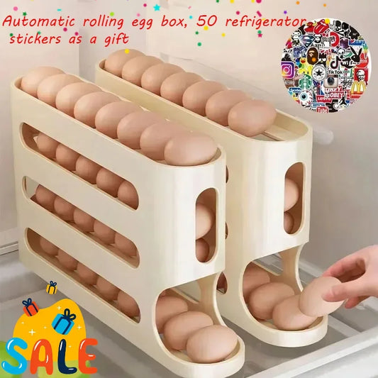 Auto-Roll Egg Storage Box