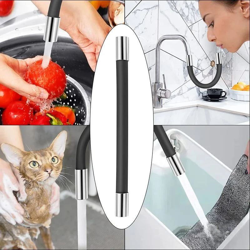 Flexible 360° Rotatable Faucet Extension Tube