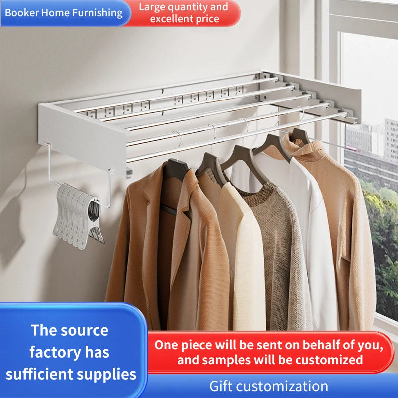 Adjustable Wall-Mounted Drying Rack