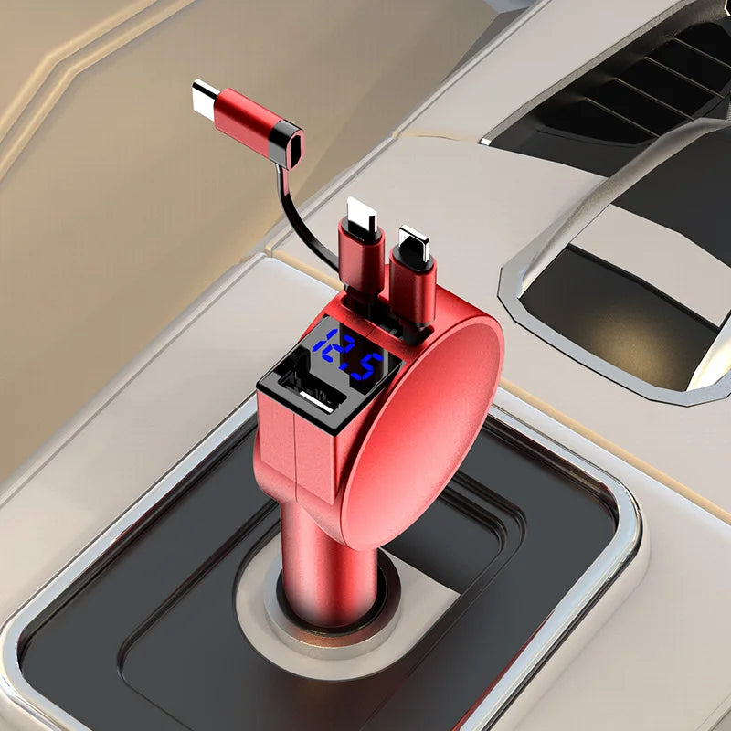 3-in-1 Retractable Car Charger