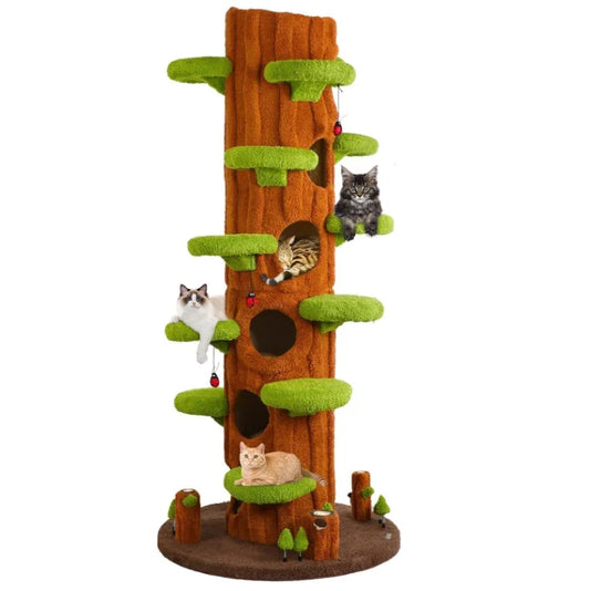 Luxury Wooden Cat Tree Tower