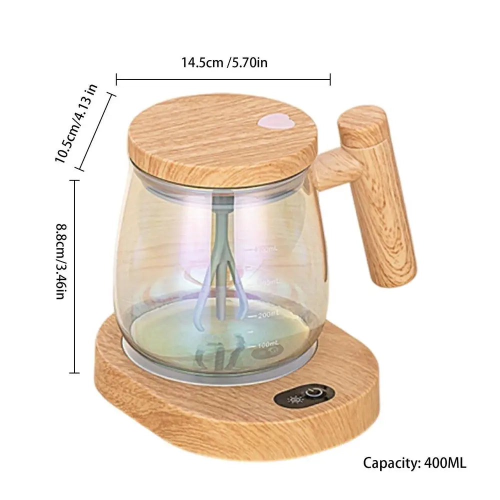 Automatic Self-Stirring Glass Mug