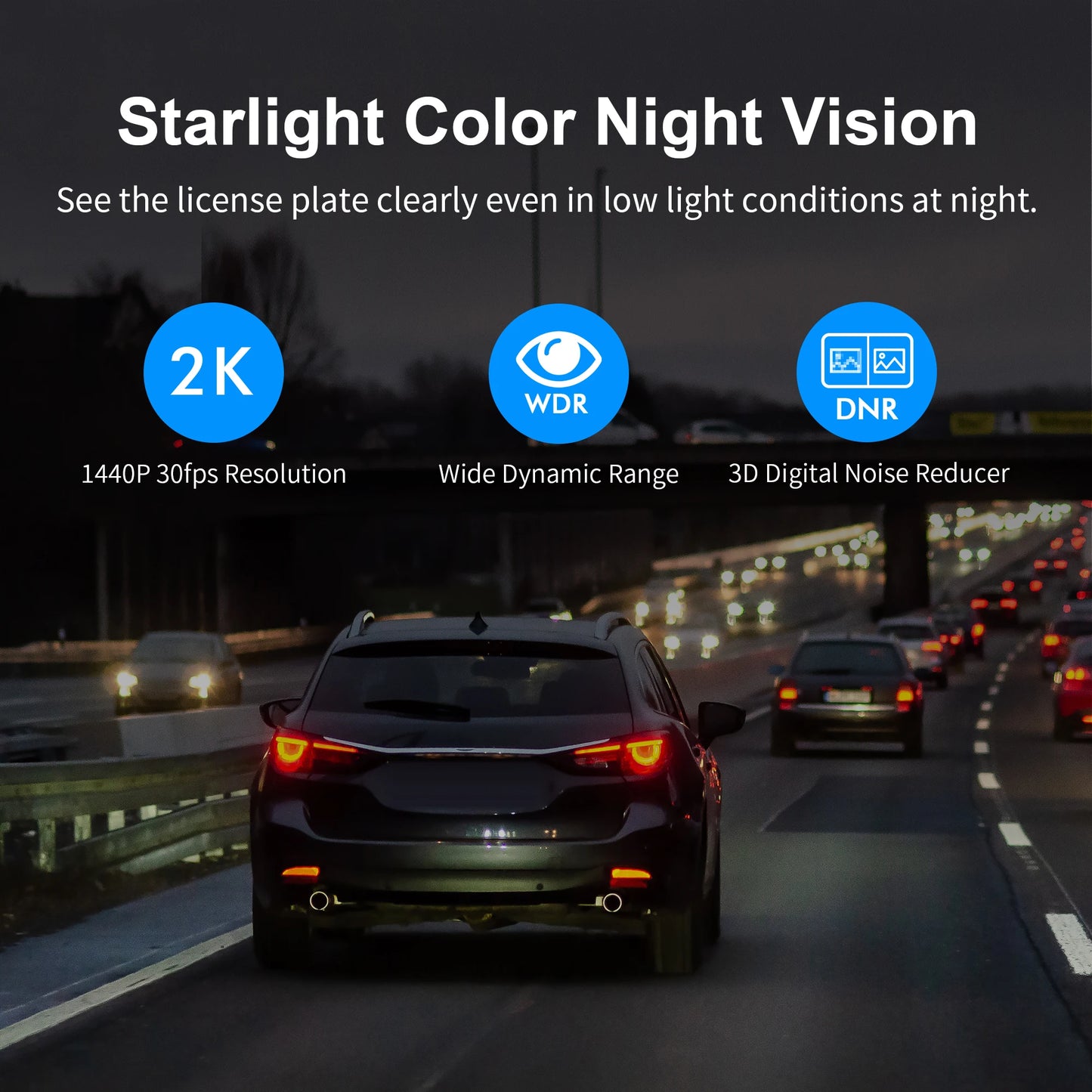 2K Smart Voice Dashcam