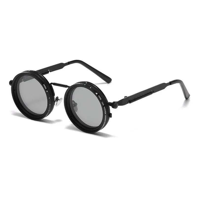 Adjustable Vintage Rotating Lens Steampunk Sunglasses