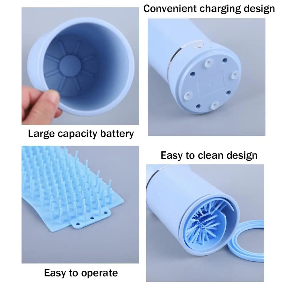 Automatic Pet Paw Cleaner Cup – USB Rechargeable Silicone Washer