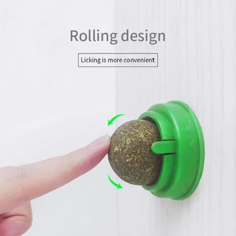 Natural Catnip Licking Ball | Interactive Cat Treat