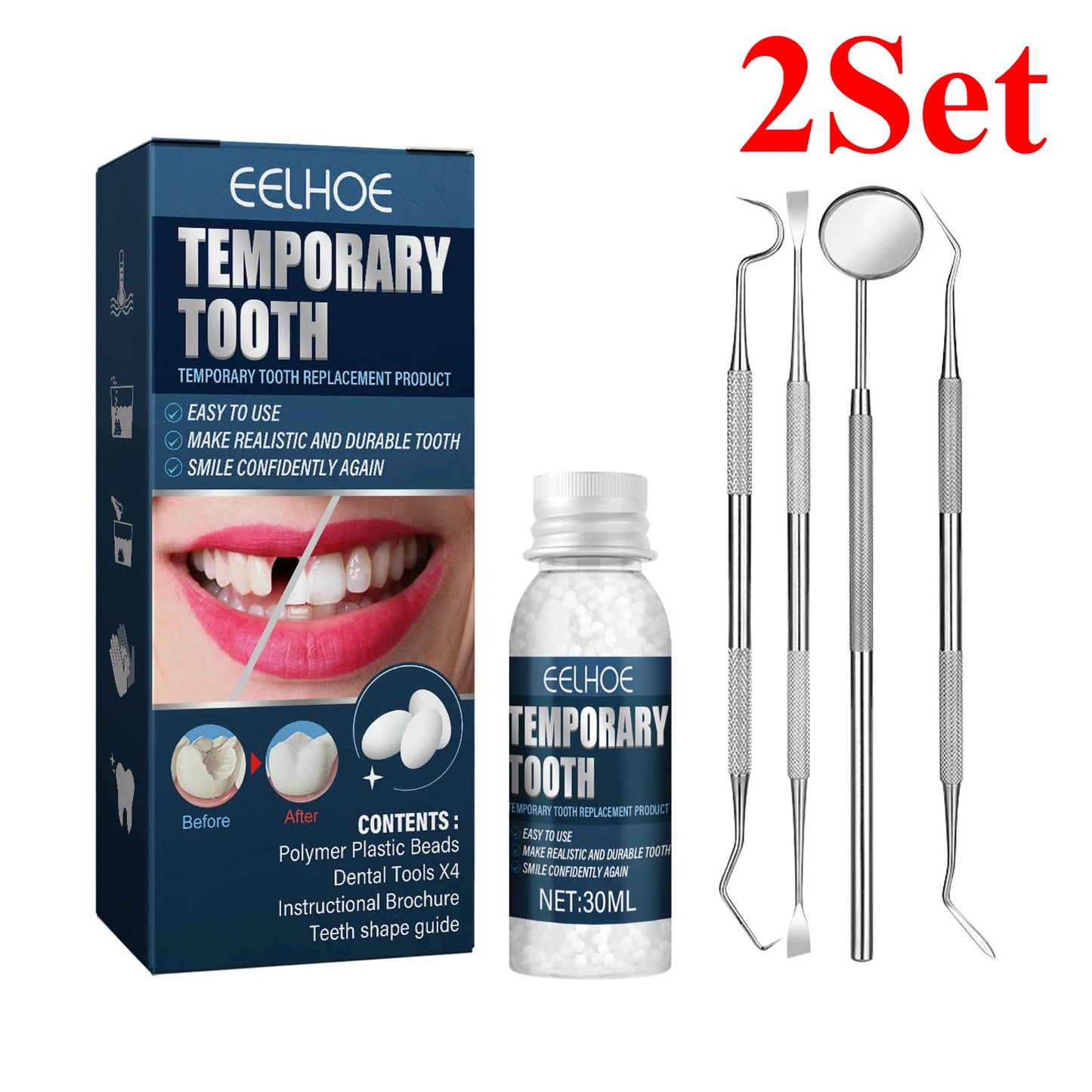 Temporary Tooth Repair Kit – Natural Resin Teeth Replacement Solution