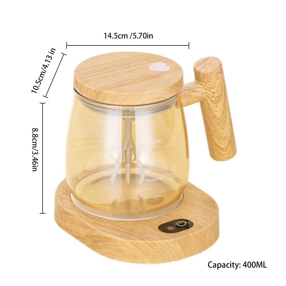 Automatic Self-Stirring Glass Mug