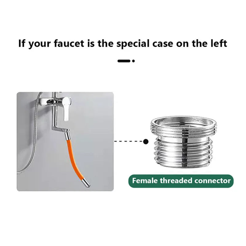 Flexible 360° Rotatable Faucet Extension Tube