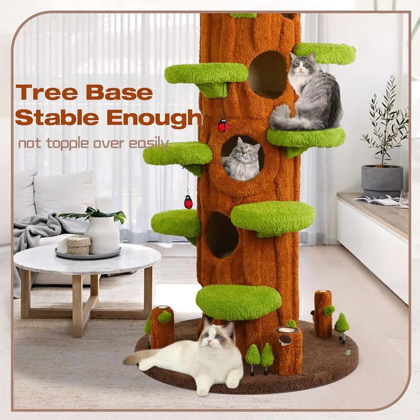 Luxury Wooden Cat Tree Tower