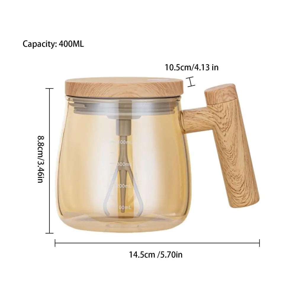 Automatic Self-Stirring Glass Mug
