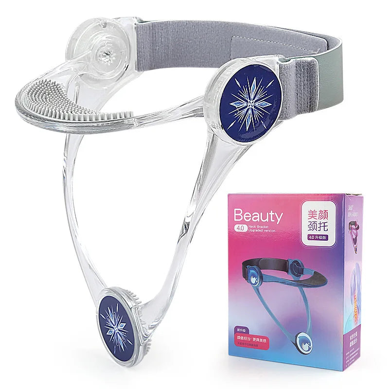 360° Adjustable Neck Support Brace – Silicone Comfort Lifting Band