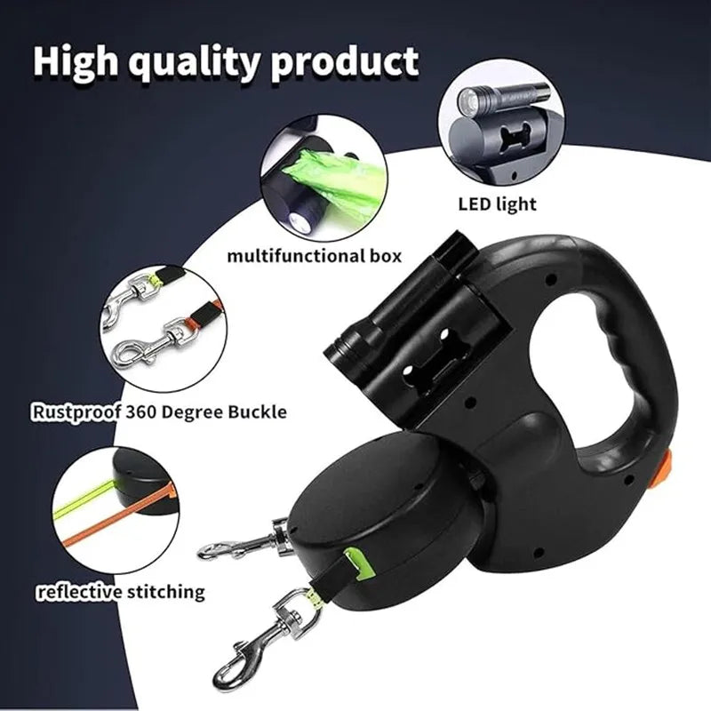 Dual Retractable Dog Leash