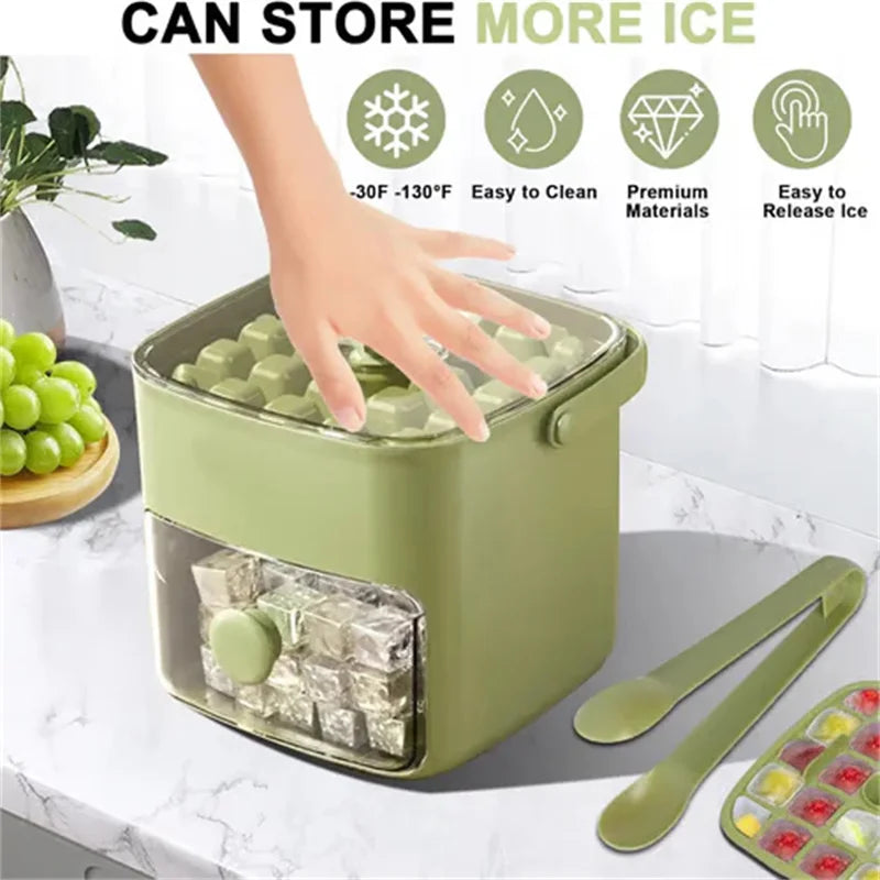 One-Touch Ice Cube Maker & Storage Box