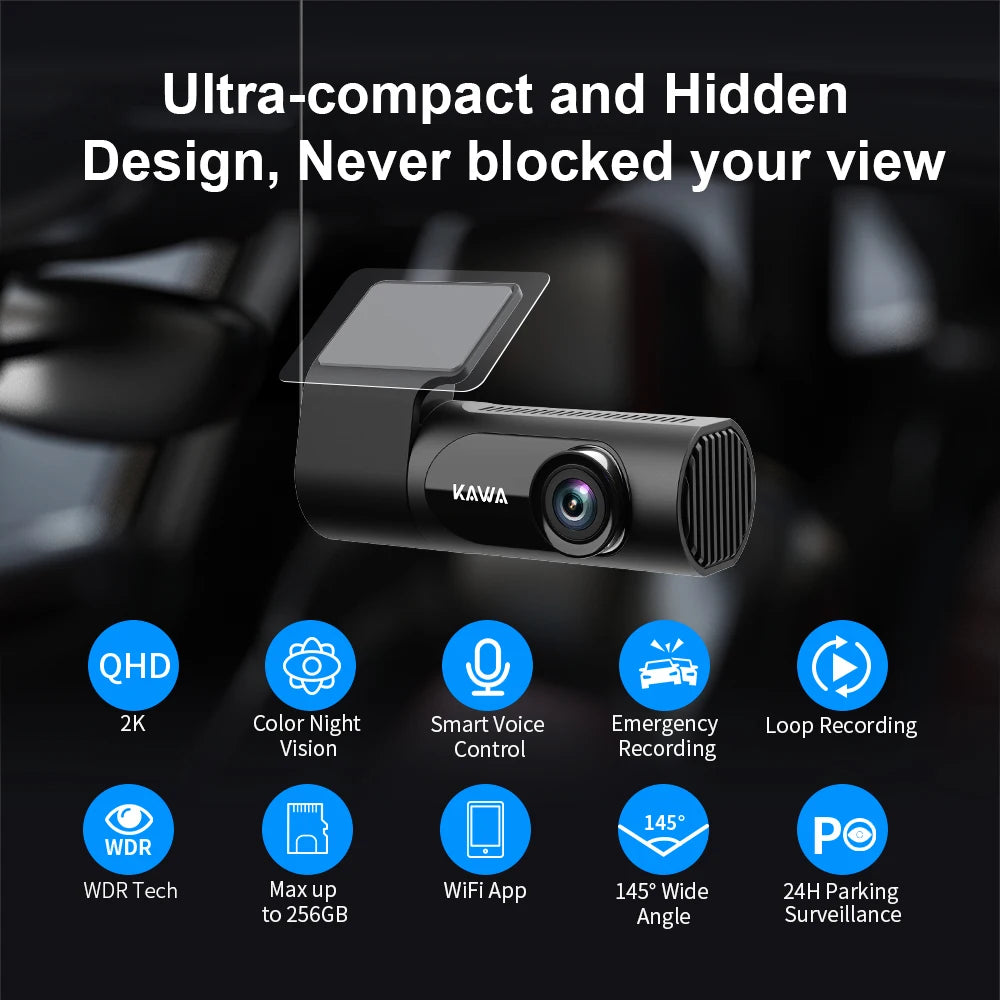 2K Smart Voice Dashcam