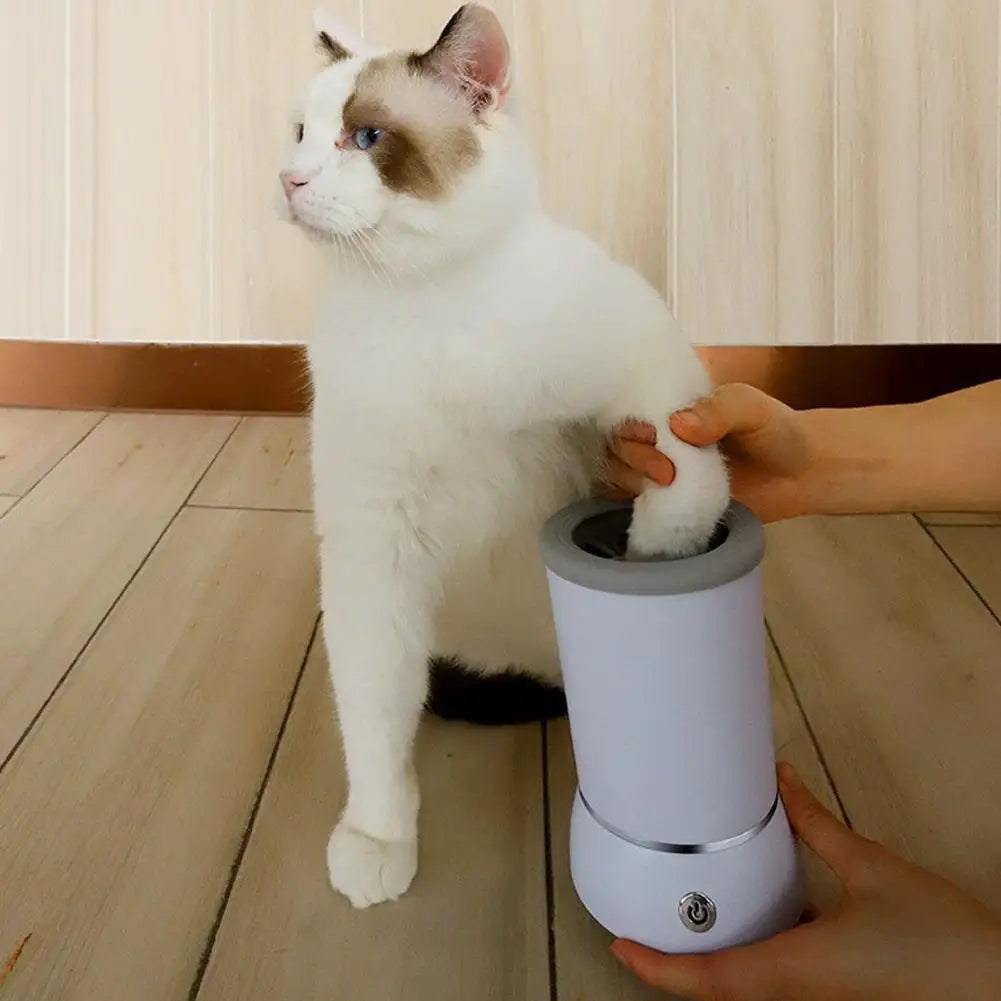 Automatic Pet Paw Cleaner Cup – USB Rechargeable Silicone Washer